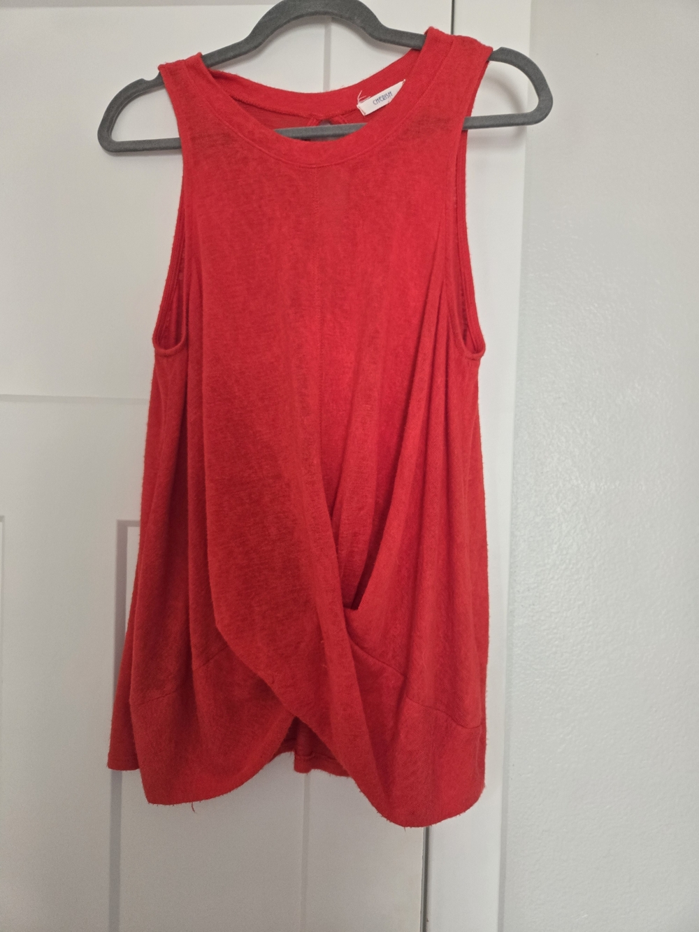 Cherish Red Twist-Front Tank